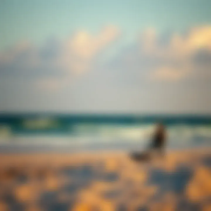 A serene beach environment ideal for kiteboarding