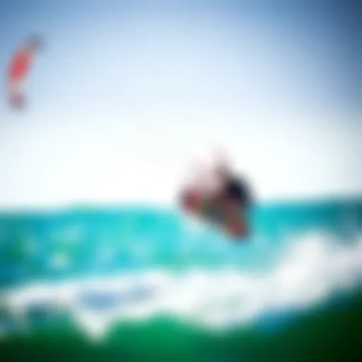 Dynamic kiteboarding action showcasing advanced techniques