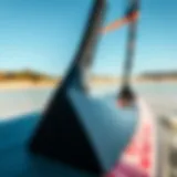 Detailed view of the Slingshot foil board showcasing its sleek design