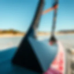 Detailed view of the Slingshot foil board showcasing its sleek design