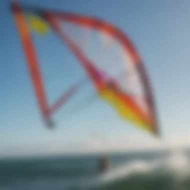 Close-up view of SST kite design and features