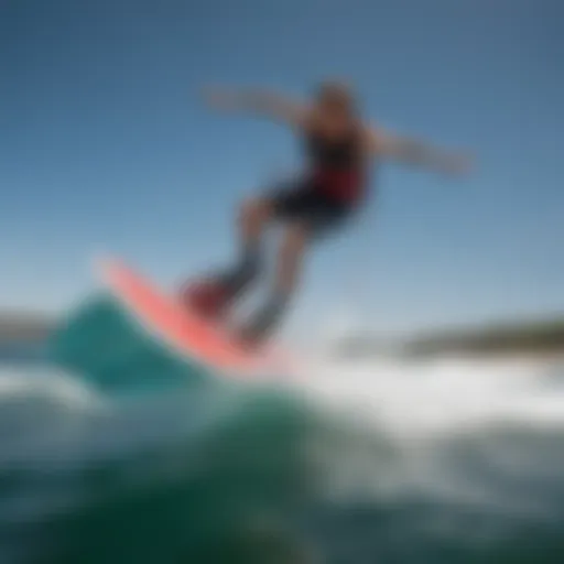 Dynamic view of the Starboard Wingboard during a kiteboarding session