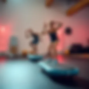 Demonstration of balance training techniques on the Swell 2.0