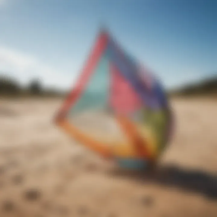 Different materials used in the construction of two-line kites laid out for comparison.