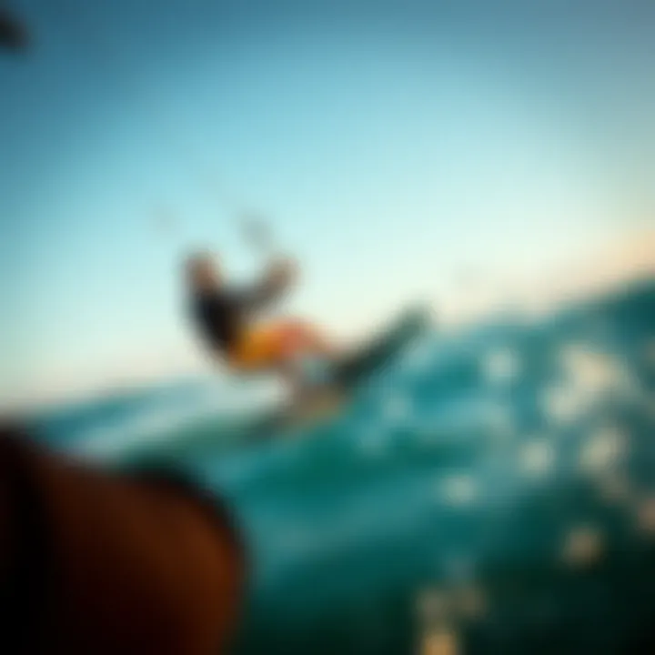 Mastering Kite Control Techniques Close-up of kite control during a maneuver