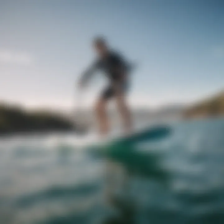 An experienced rider demonstrating advanced foiling techniques on a SUP