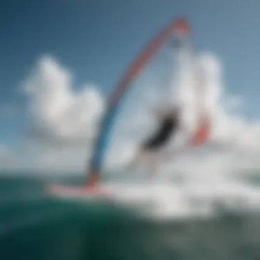 A step-by-step illustration of essential handling techniques for wind surfing wings.