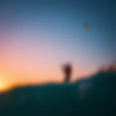 Aesthetic Appeal of Color in Kiteboarding Kiteboarding scene at sunset with vibrant colors