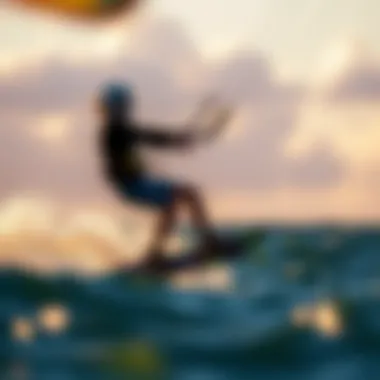 Rider techniques navigating wind currents in kiteboarding