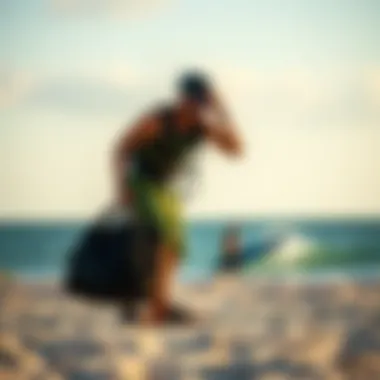 Maximizing Performance with Airtech Bags Kiteboard enthusiast using Airtech bag on the beach