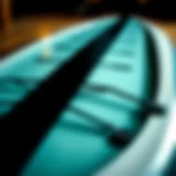 Close-up view of a foil board showcasing its design and structure