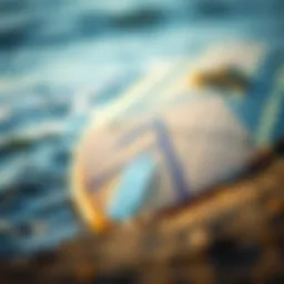 Foil surfboard showcasing unique design features