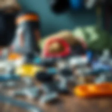 Essential Kite Repair Parts Overview An assortment of kite repair parts laid out on a table