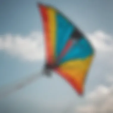 Kite Detail Close-up of a kitesurfing kite in vibrant colors