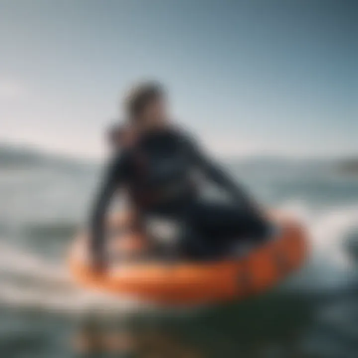 A close-up view of a high-quality kitesurfing PFD demonstrating its buoyancy features.