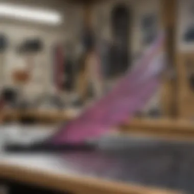 Maintenance tips for Liquid Force foil wings displayed on a workbench