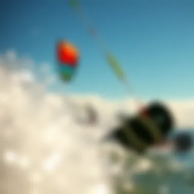 Kite in Action Detailed view of Slingshot kite in action on the water