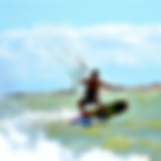 Kiteboarder navigating the winds of Dallas