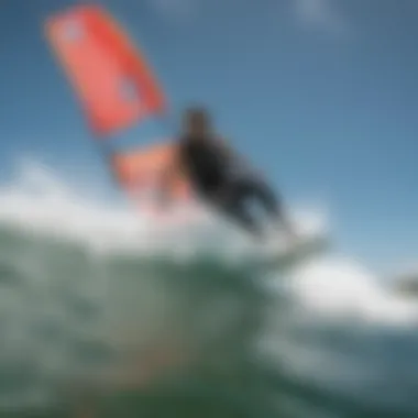 A kiteboarder using proper inflation techniques