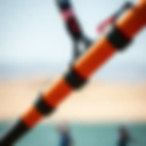 Detailed view of a slingshot kite bar showcasing its features
