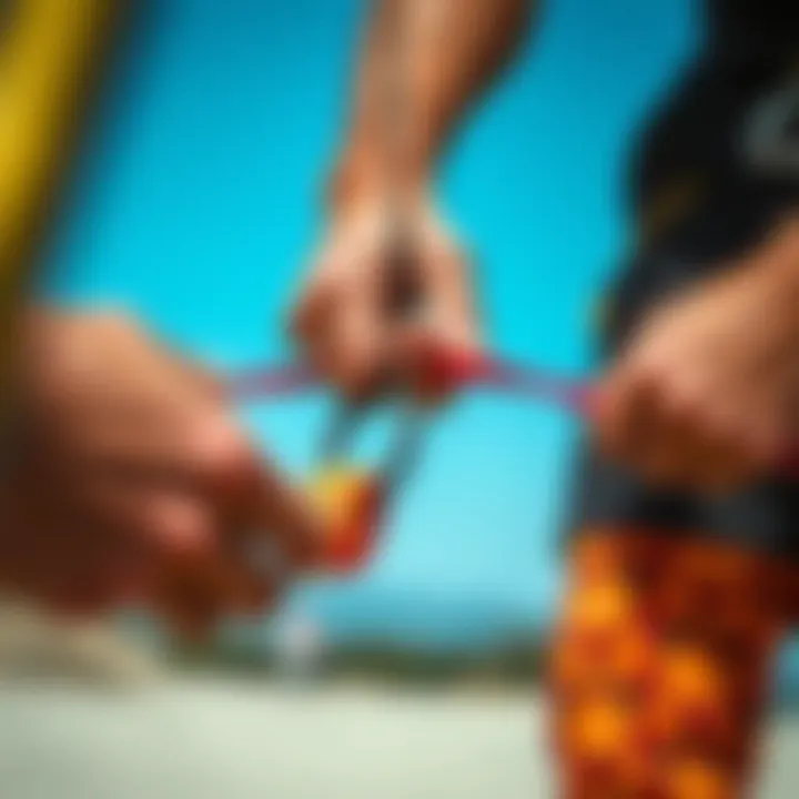 Maintenance Tips for Optimal Performance User maintaining a slingshot kite bar, showcasing maintenance tips