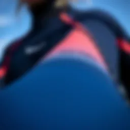 Close-up of high-quality neoprene material used in wetsuits