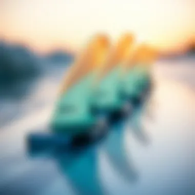 Close-up of the Wavemaster surfboard's innovative fin system enhancing performance