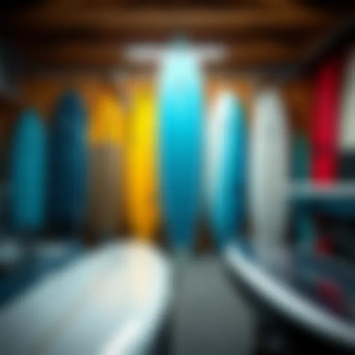 An array of Wavemaster surfboards displayed for maintenance and care tips