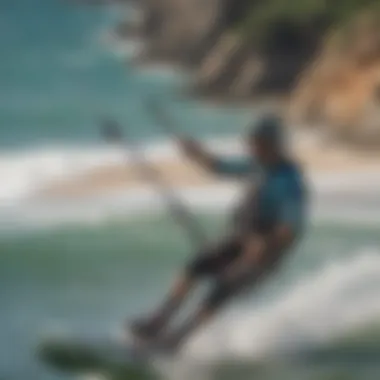 Navigating with Wind Maps Kiteboarder using a wind map for navigation