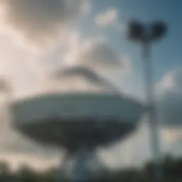 Detailed view of weather radar system in Eastpoint, FL