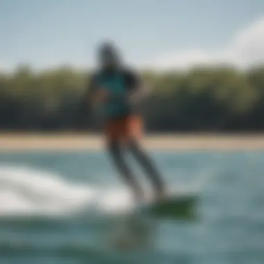 Kiteboarding in varied conditions