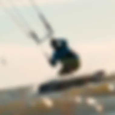Mastering Wind Dynamics in Kiteboarding A kiteboarder navigating through strong wind gusts