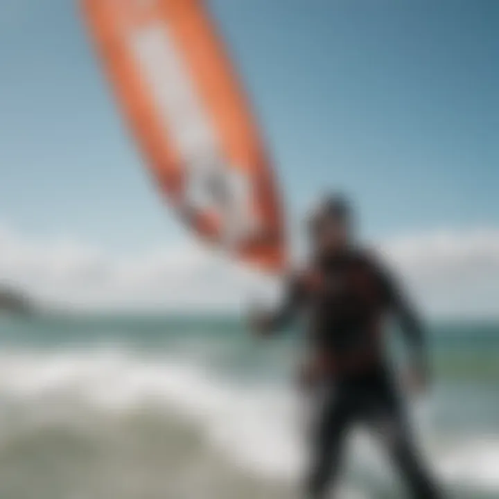 Kiteboarding safety guidelines illustrated with equipment