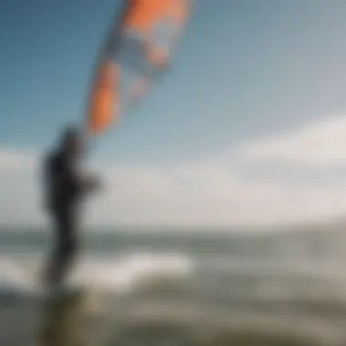 An instructor using weather data to plan a kiteboarding session