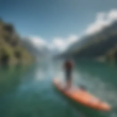 A scenic view of a popular wing sup destination with riders in the background