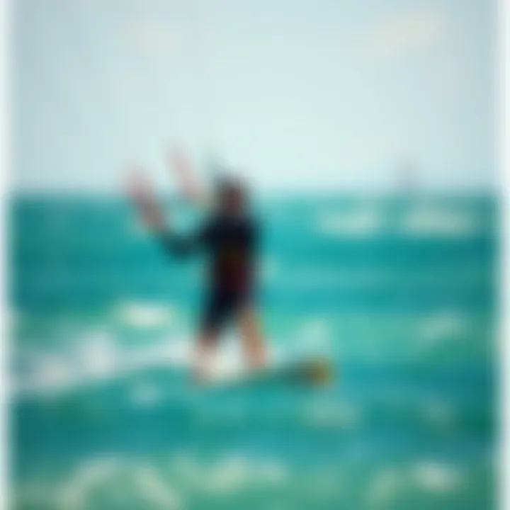 Kiteboarding with Vanhunks Equipment Vanhunks equipment in action during a kiteboarding session