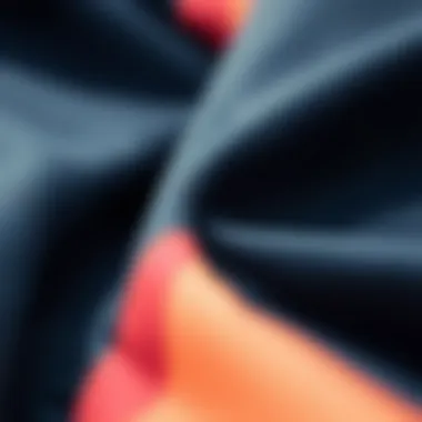 A close-up of wetsuit fabric highlighting its quality and durability.