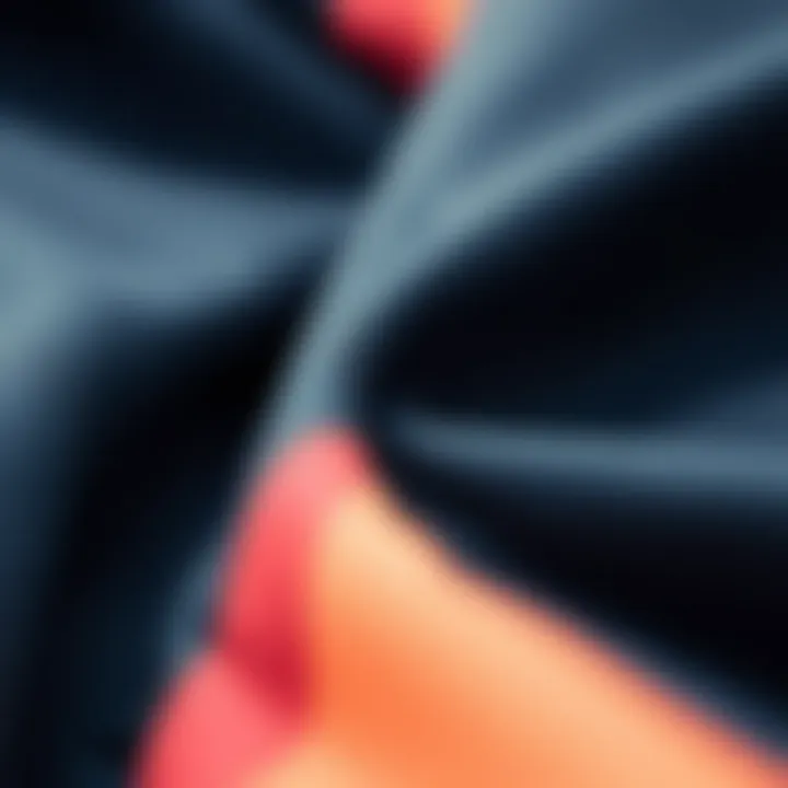 A close-up of wetsuit fabric highlighting its quality and durability.