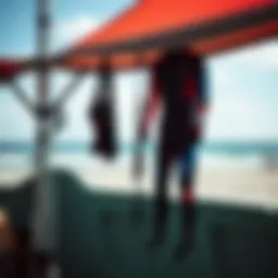 Innovative wetsuit hanger dryer showcasing advanced technology