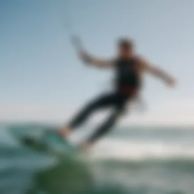 A skilled kitesurfer demonstrating advanced techniques