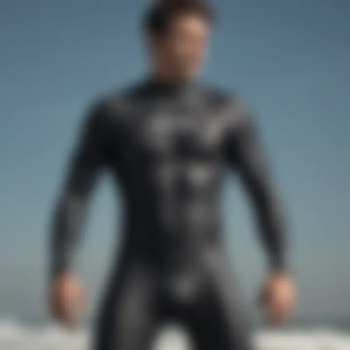 Close-up view of Yamamoto wetsuit material highlighting its flexibility